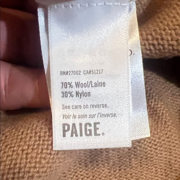 PAIGE Tan Long Sleeve Knit Dress - Picture 13 of 15